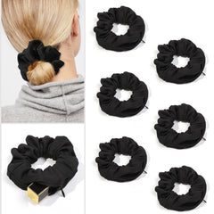 Ivyu scrunchie worn in ponytail showing comfortable secure hold