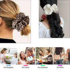 Ivyu jumbo scrunchie holding a thick bun for strong, comfortable support