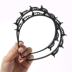 Ivyu headband used while washing face showing hands-free convenience