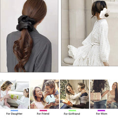 Ivyu scrunchie securing thick curly hair with even pressure