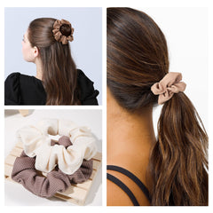 Ivyu four-count scrunchies arranged to show color uniformity