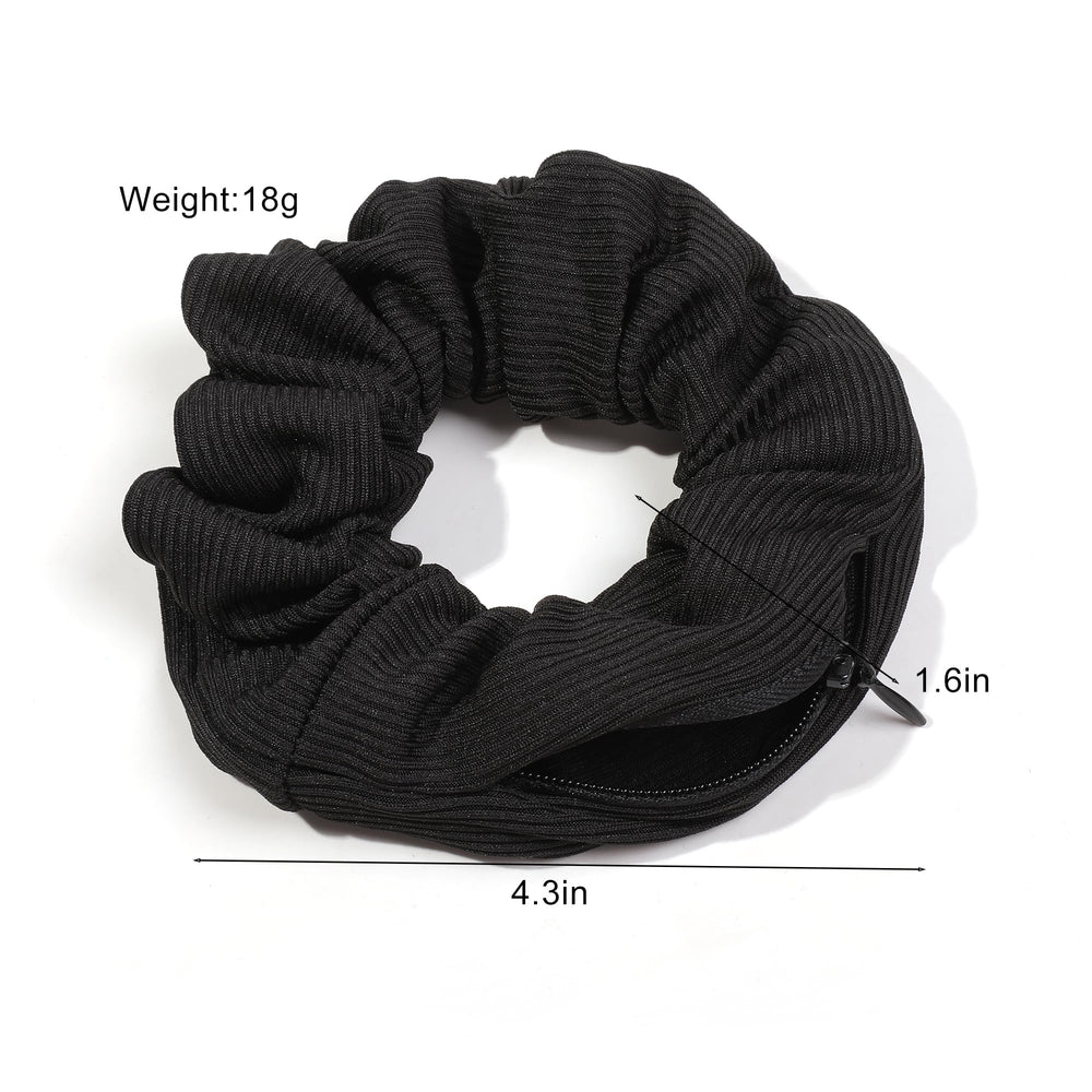 Ivyu scrunchie beside key for scale shows pocket fits small essentials