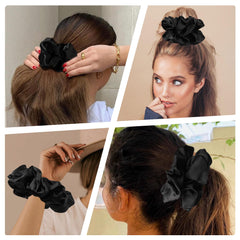 Ivyu scrunchie held in hand for scale showing extra-large size and comfortable grip