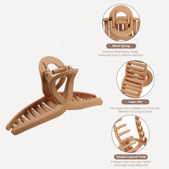ivyu matte surface detail of clip, smooth finish reduces hair snags