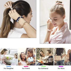 Ivyu scrunchie holding a thick curly ponytail without creases or slip