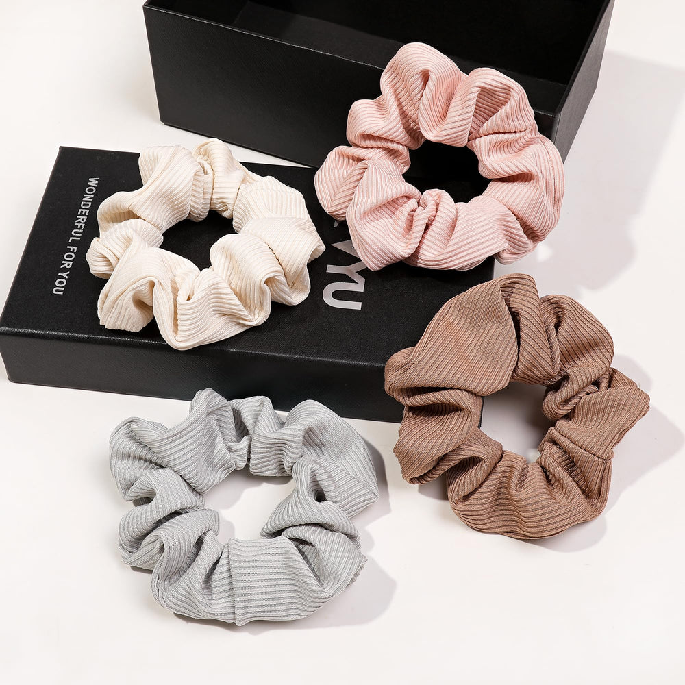 Ivyu scrunchie styled in a ponytail to show practical use