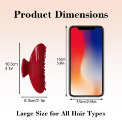 Ivyu clip worn in hair side profile demonstrating strong hold on thick hair