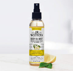 J.R. Watkins ingredients label close-up highlighting natural-sourced formula