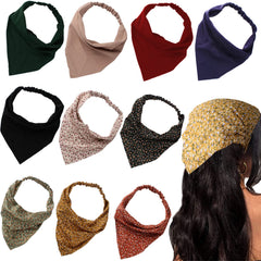 Jaciya front view of floral bandana showing pattern and fit benefit