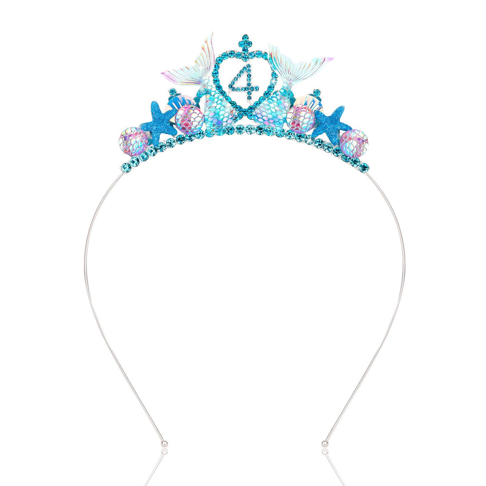 Jaciya front view headband showcasing mermaid tail and sparkle for party-ready looks