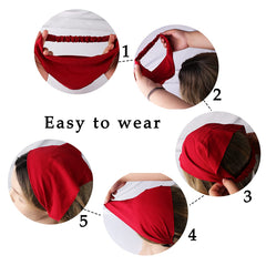 Jaciya bandana held in hand for scale showing compact travel convenience