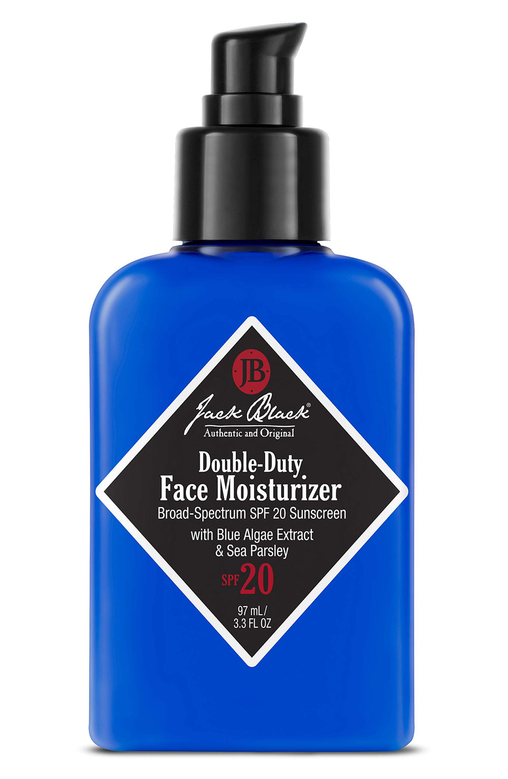 Jack Black front tube view showing label and SPF benefit