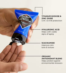 Jack Black applied on model in outdoor setting demonstrating daily protection benefit