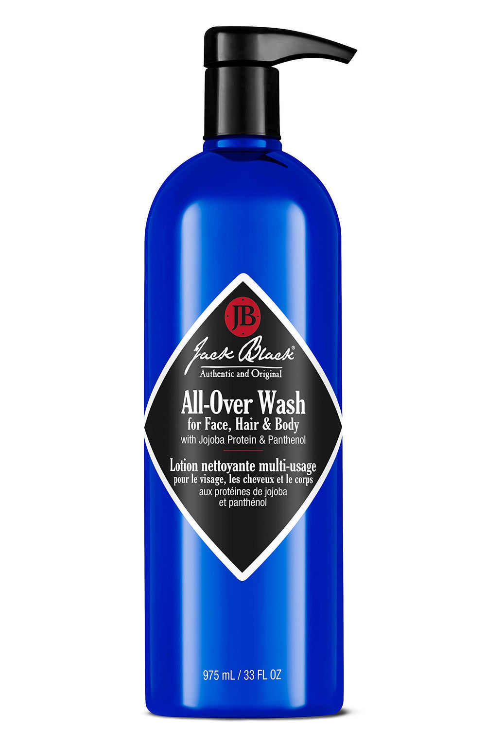 jack black front bottle 33oz showing clean packaging and easy grip benefit