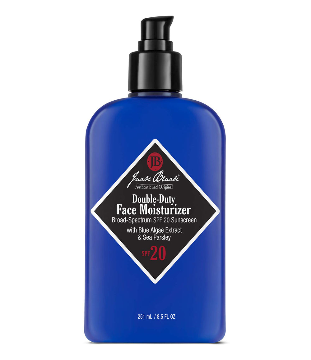 jack black front packaging showing moisturizer and SPF protection