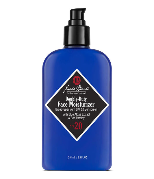 jack black front packaging showing moisturizer and SPF protection