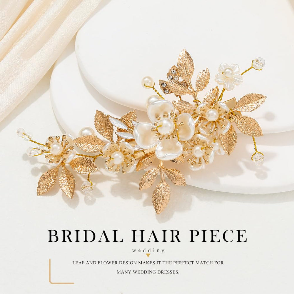 JAKAWIN pearl and leaf detail close-up showing elegant accents and texture
