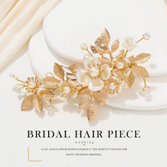 JAKAWIN pearl and leaf detail close-up showing elegant accents and texture