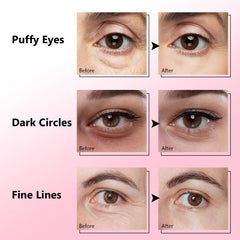 Jakuva patches applied under eye demonstrating quick refresh
