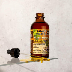Jamaican Mango & Lime applied to scalp to moisturize and soothe dry skin