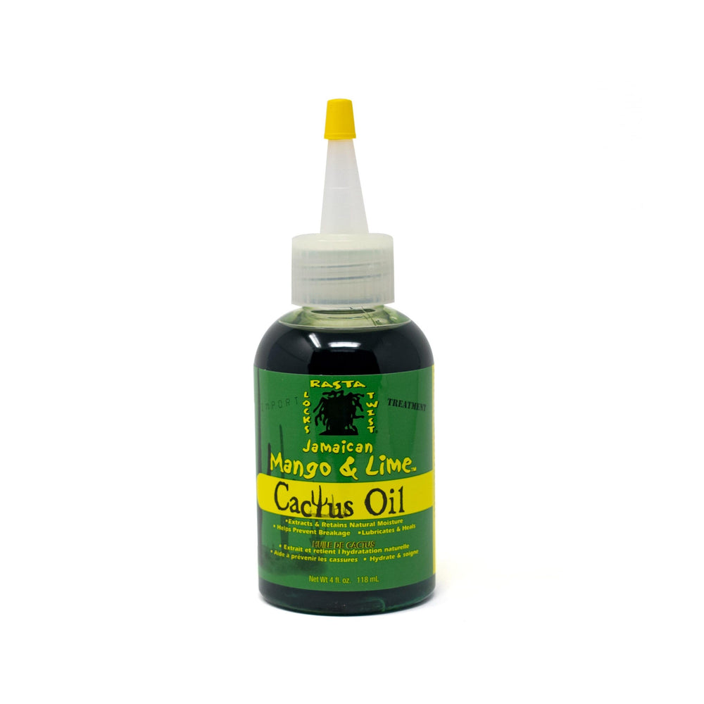 Jamaican Mango & Lime cactus oil bottle front view showing moisturizing benefit
