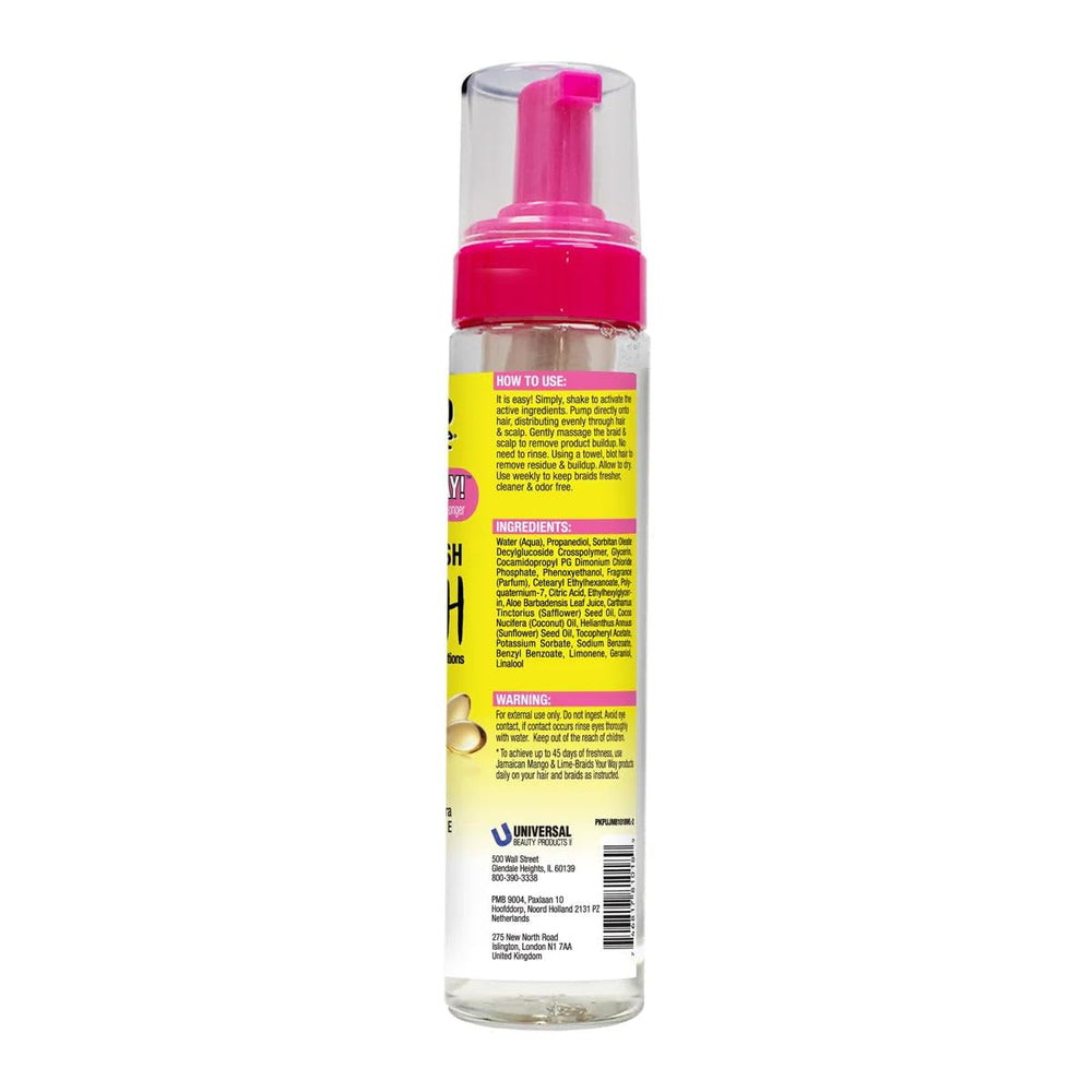 Jamaican Mango & Lime foam texture close-up highlighting lightweight, non-greasy feel