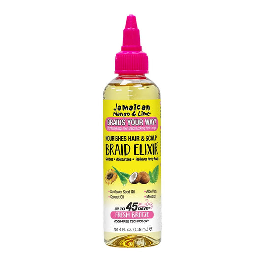 Jamaican Mango & Lime front packaging showing bottle and label, highlights product identity and benefits