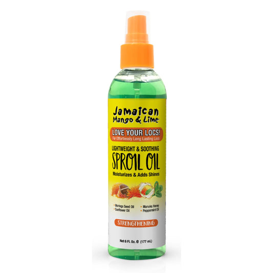 Jamaican Mango & Lime spray bottle front view showing label and nozzle for travel convenience