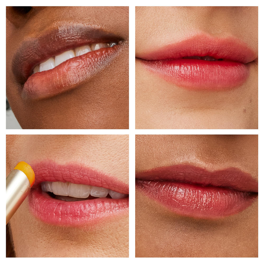 jane iredale lips in use showing custom pH-activated color and non-drying finish