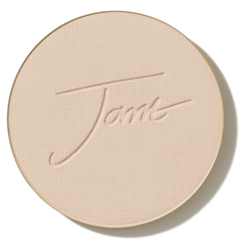 jane iredale front pan showing natural shade and smooth finish benefit