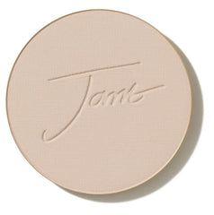 jane iredale front view of satin pressed foundation showing compact refill benefit