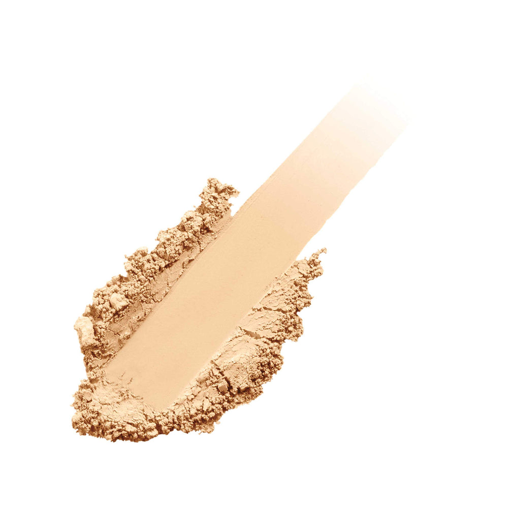 jane iredale refill beside a coin showing .35 oz size and travel-ready convenience benefit