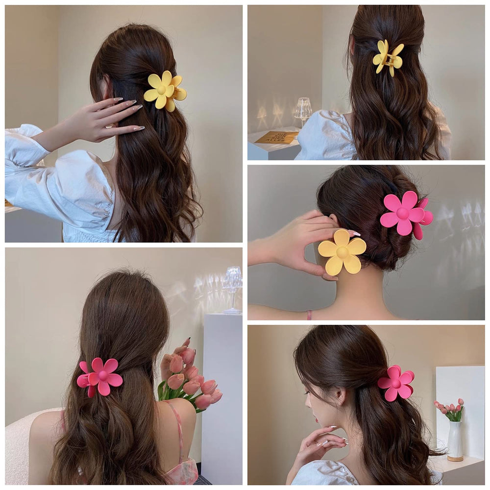 JANFUN clip holding a half-up hairstyle demonstrating secure everyday use