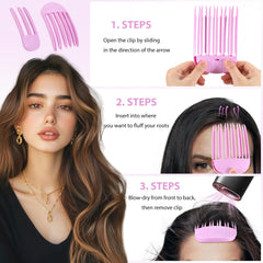 JANFUN clips placed at roots demonstrating visible lift and fuller appearance