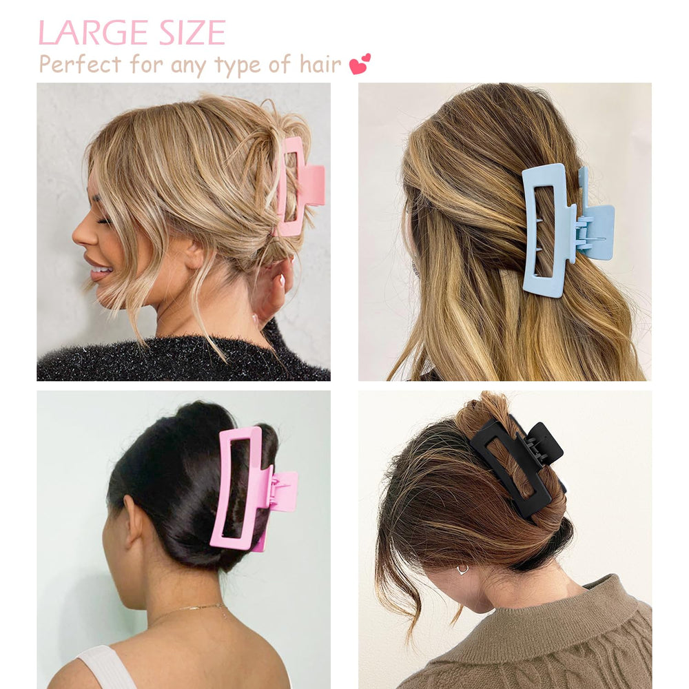 JANFUN clips securing a thick hair bun to demonstrate firm, non-slip hold