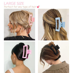 JANFUN clips securing a thick hair bun to demonstrate firm, non-slip hold