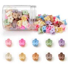 JANFUN front packaging showing 100 colorful mini flower clips for easy selection