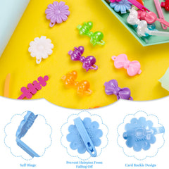 Janinka barrettes used at a kids' party adding retro colorful accents