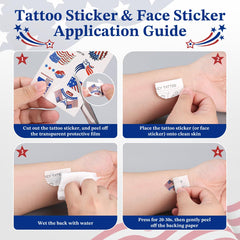 Janolia included stickers and tattoos showing extra accessories for decorating