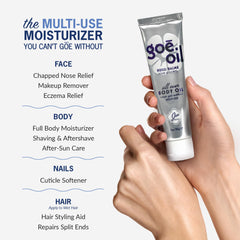 Jao Goē Oil texture drop on fingertip showing quick-absorbing hydration
