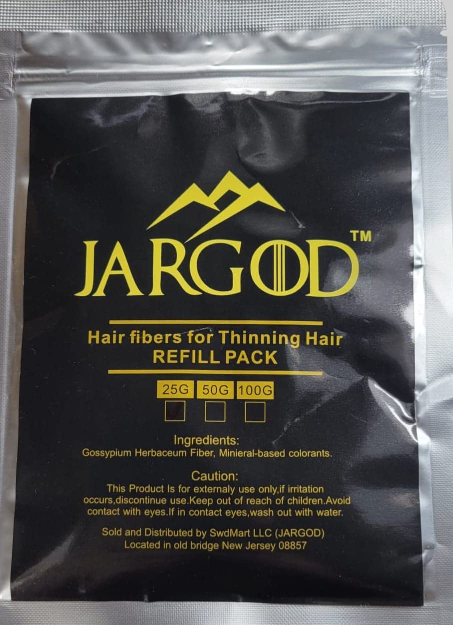 JARGOD hand applying fibers to target area for quick concealment benefit