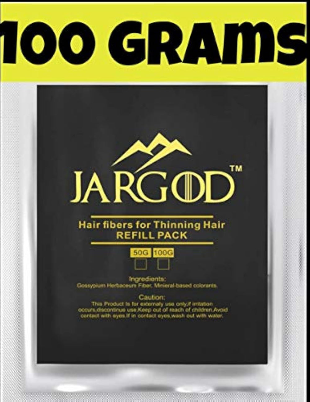 JARGOD front pouch medium brown refill showing packaging and weight benefit