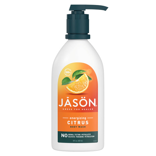 JASON front bottle view showing brand and citrus label benefit of clear identification