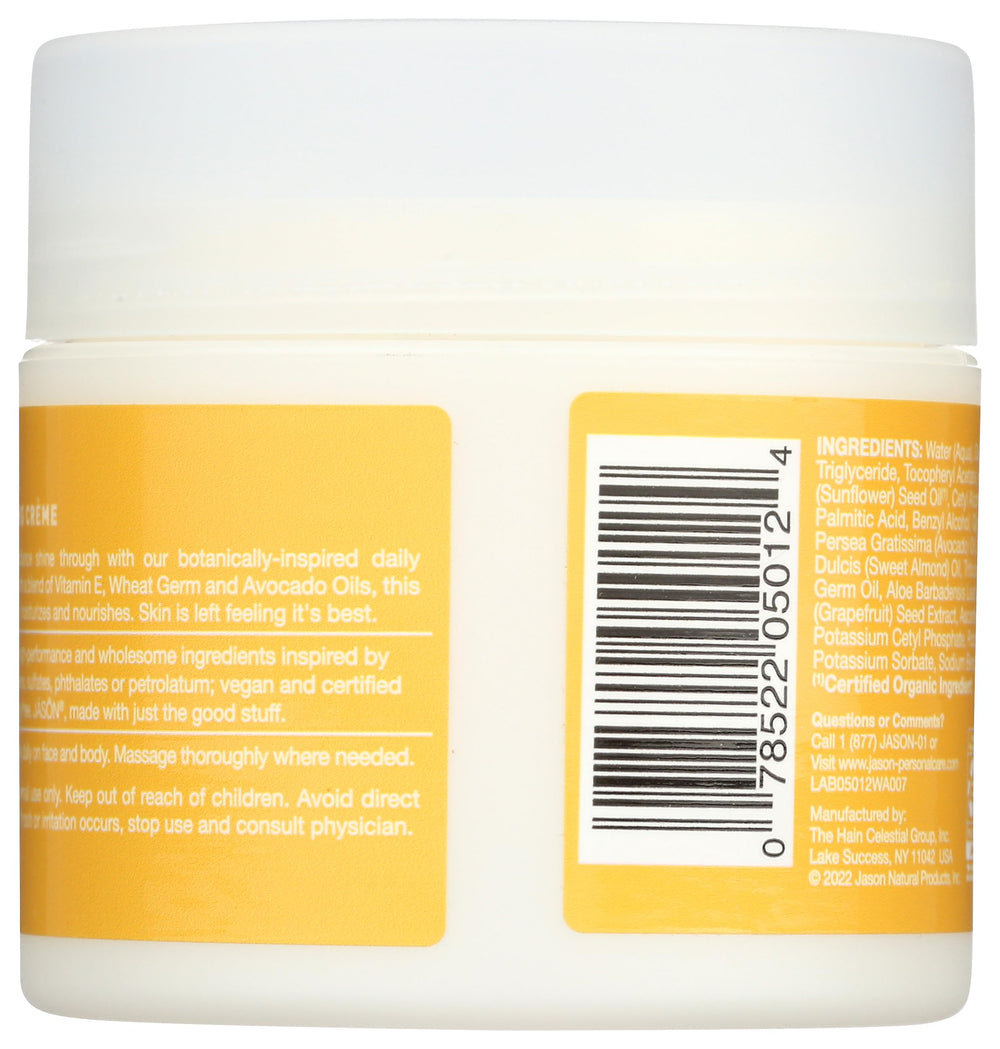 JASON open jar close-up revealing smooth crème texture for easy skin absorption