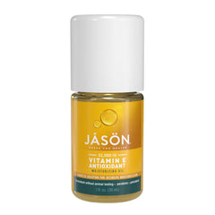 JASON front bottle view showing Vitamin E oil and compact packaging benefit travel-friendly care