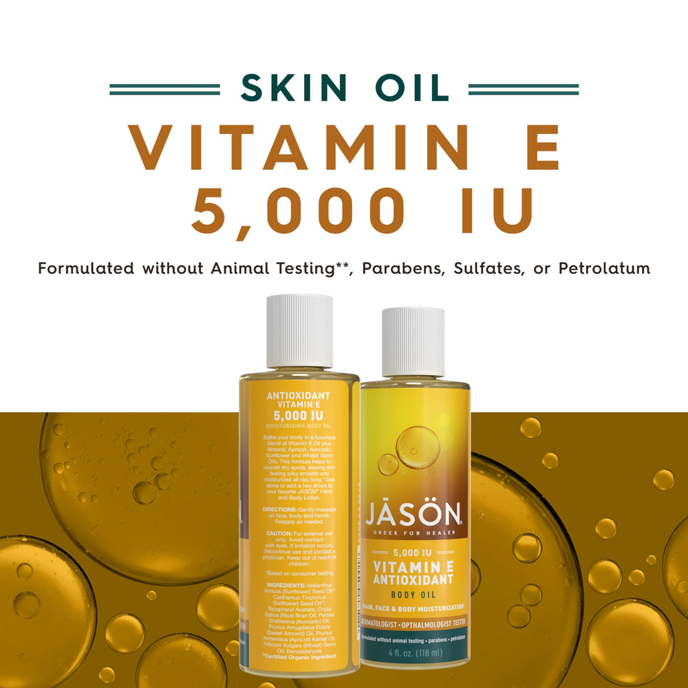 JASON oil droplet pouring from bottle highlighting lightweight absorption benefit