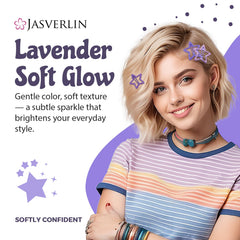 JASVERLIN close-up showing glitter texture, sparkly finish for pop