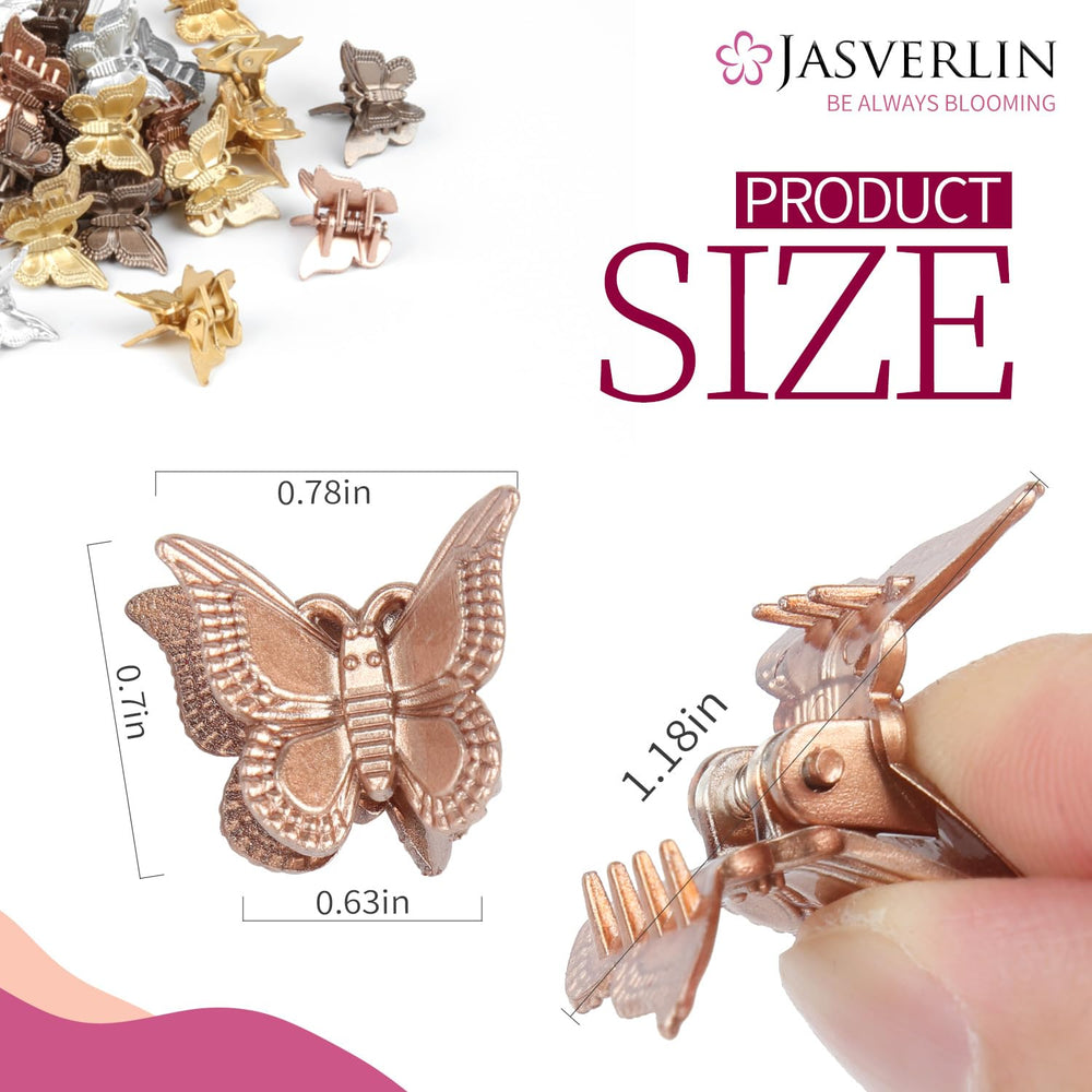JASVERLIN arranged color array of silver gold bronze copper clips for mix-and-match styling