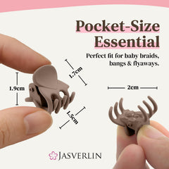 JASVERLIN arranged clips in black mocha sand grey ivory to match outfits