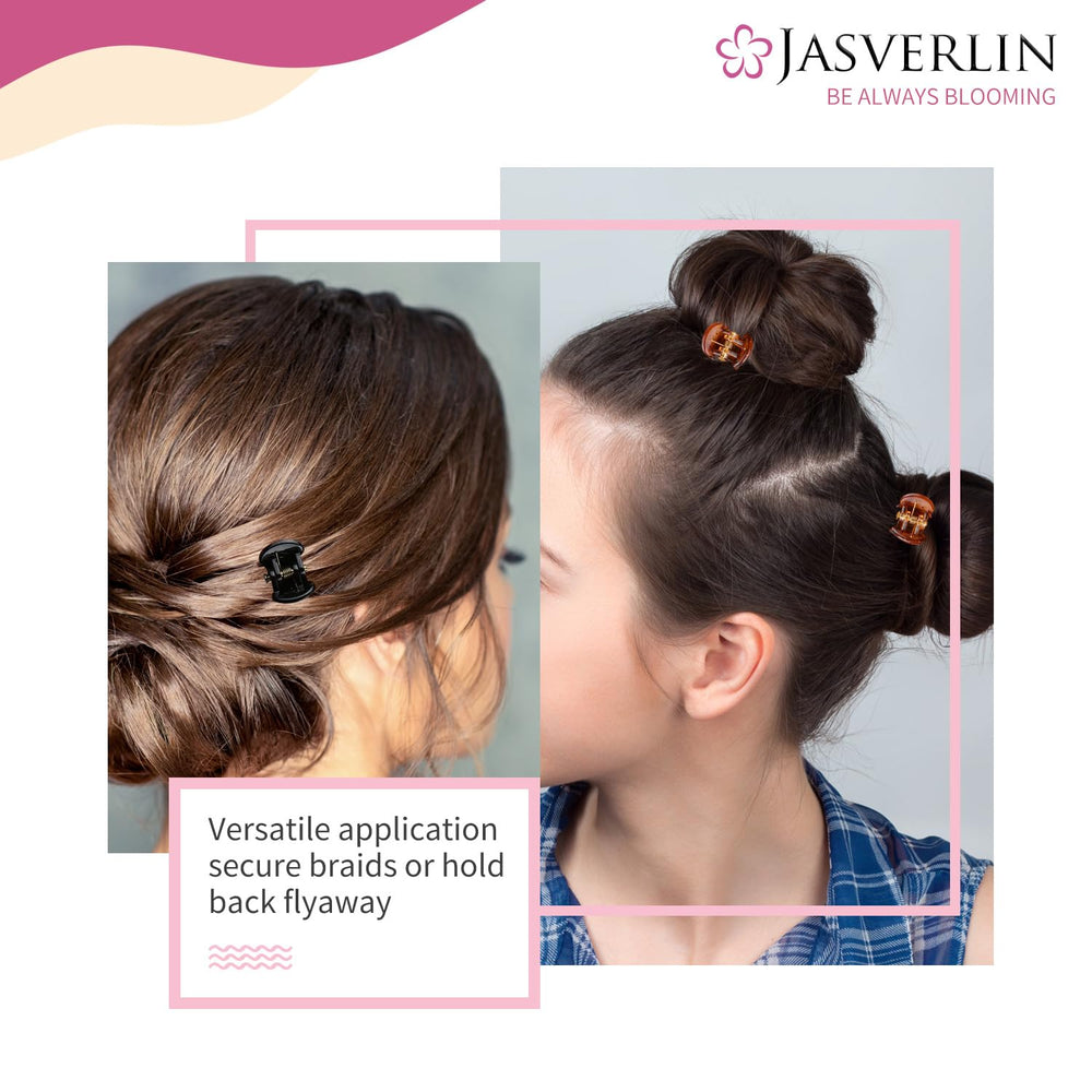 JASVERLIN clip securing fine hair at side, keeping hairstyle tidy